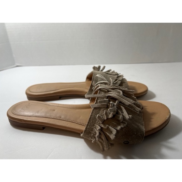 UGG Tan Fringe Sandals - Picture 6 of 9